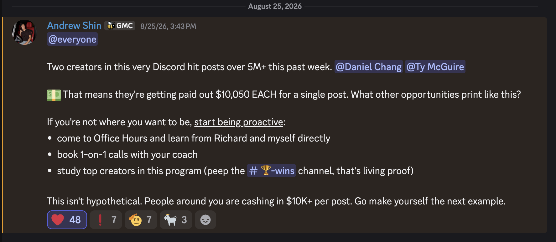 Discord 10k Payout Announcement